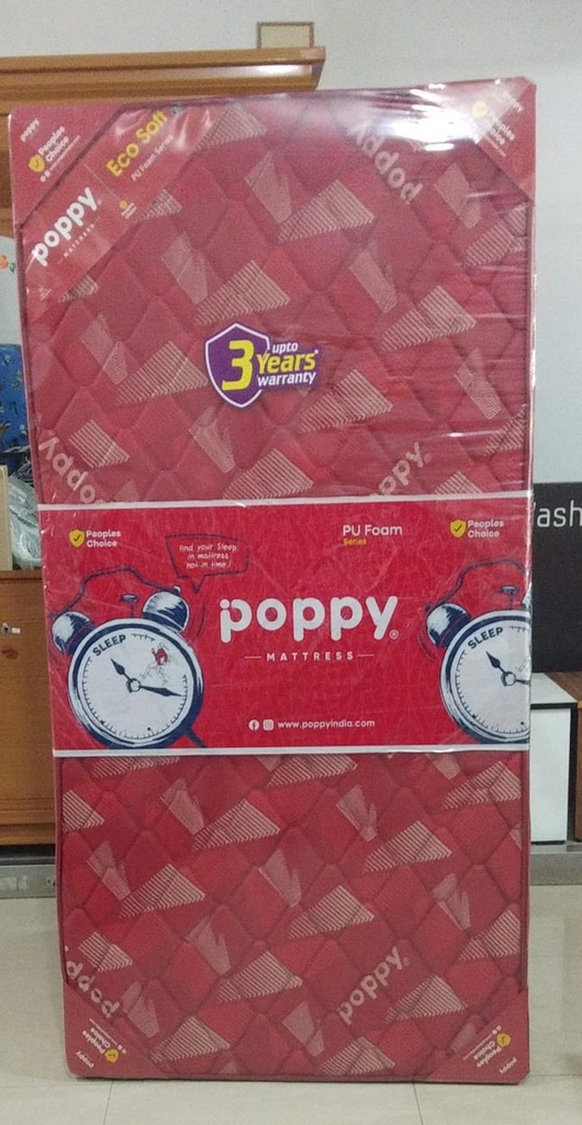 Mattress - PU Foam - 75x36x5" - Poppy - Eco Soft
