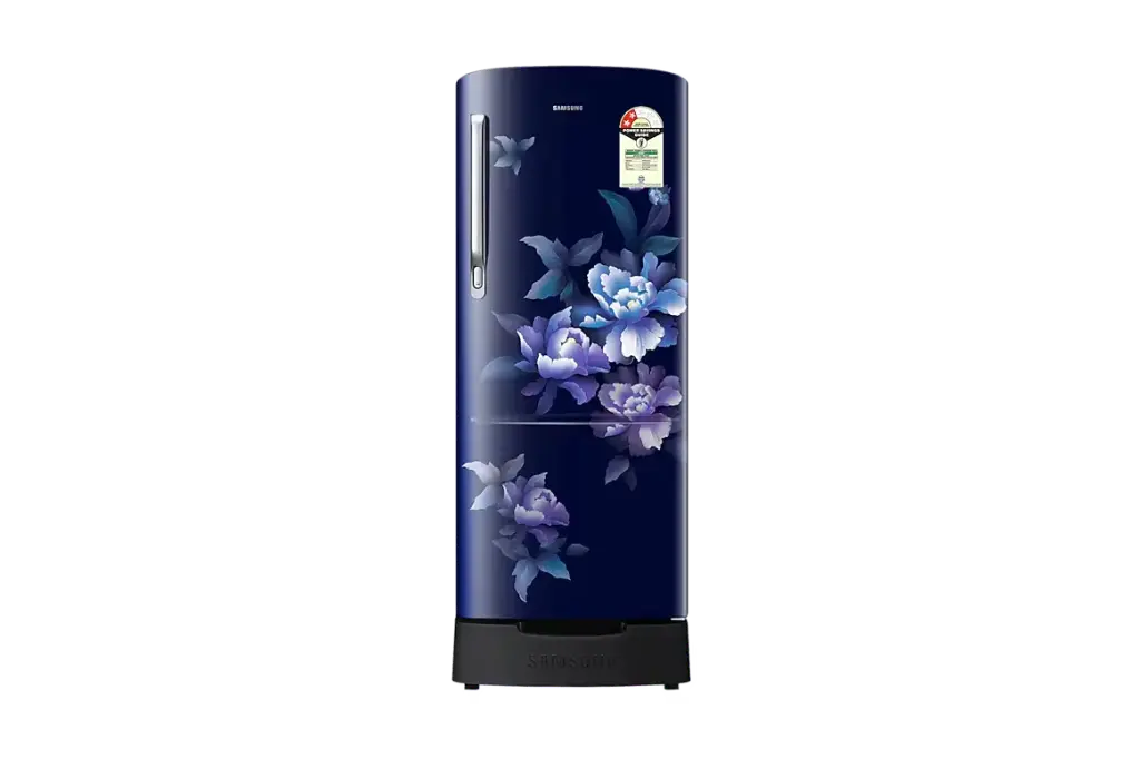Refrigerator-Single Door-183 L-2 Star-SAMSUNG-RR20H1812HV/HL-Himalayan Poppy Blue-W. Base Drawer-BBM