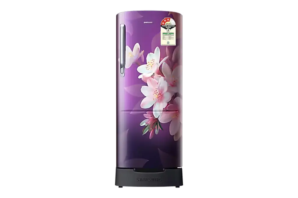 Refrigerator-Single Door-183 L-3 Star-SAMSUNG-RR20H1823WB/HL-Wild Lily Blue-W. Base Drawer-BBM