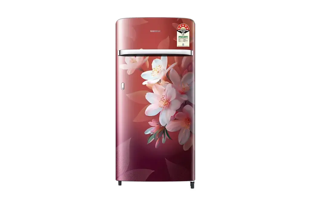 Refrigerator-Single Door-189 L-5 Star-SAMSUNG-RR21H2G25WR/HL-Wild Lily Red Color-BBM